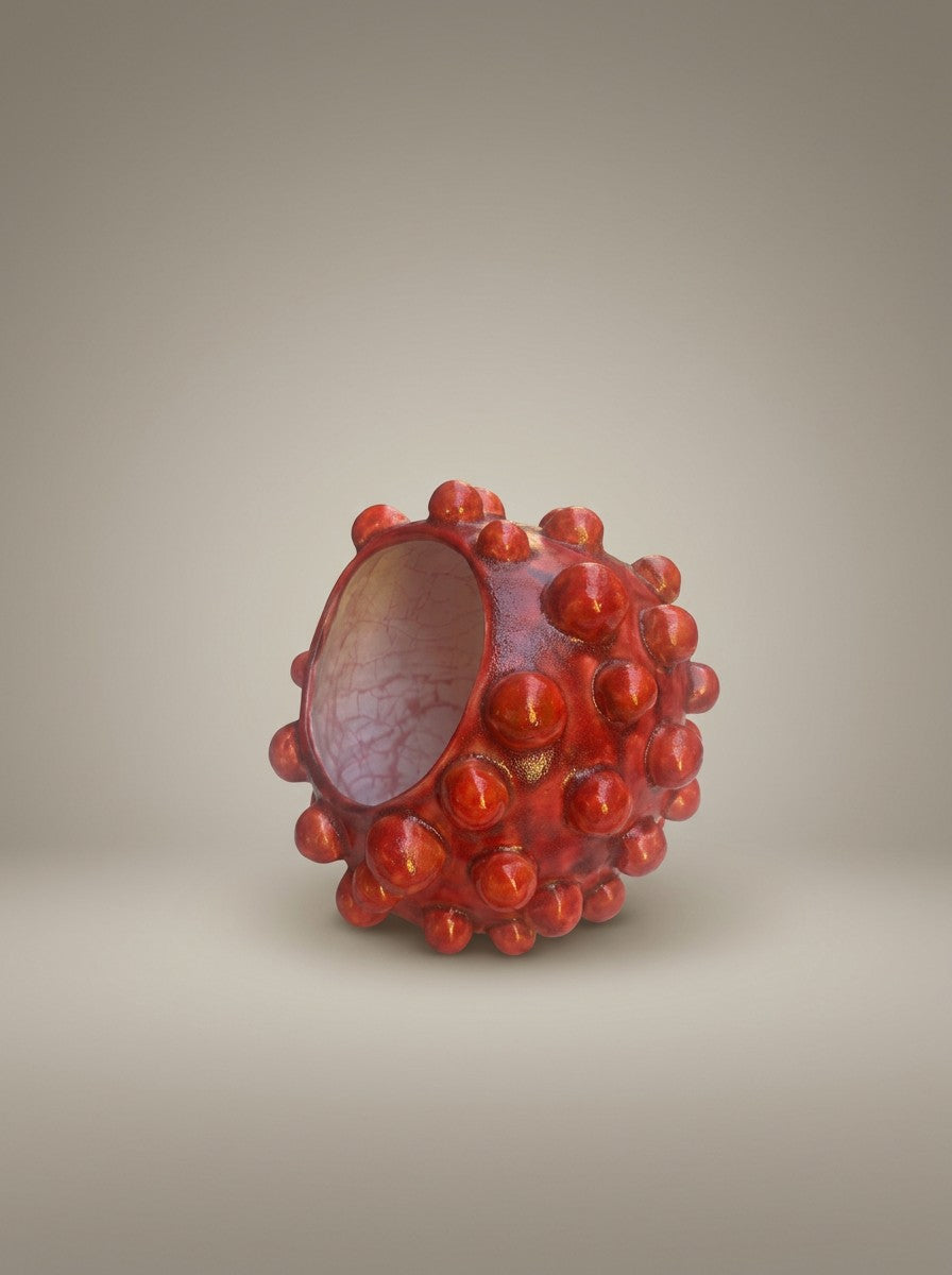 Red Bowl with Spheres