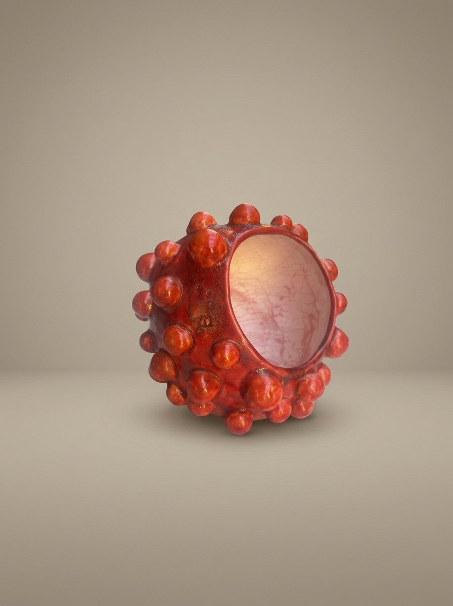 Red Bowl with Spheres